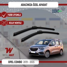 Wollmat Opel Combo Silecek 2019 2026 Arası Uyumlu Silecek Takımı Araca Özel