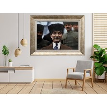 Giyense Gümüş Çerçeveli Atatürk Tablo SV093