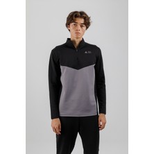 Airlife Sportswear Erkek Dik Yakalı ve Yarım Fermuarlı Sporcu Üstü Siyah
