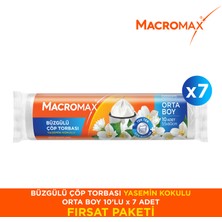 Macromax Büzgülü Çöp Torbası Orta Boy Yasemin Kokulu 10’lu X7