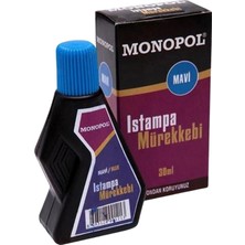 Monopol 1121 Istampa Mürekkebi 30 ml Mavi – Canlı Renk, Kalıcı Baskı