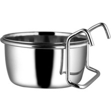 Nunbell Kanca Askılı Çelik Kuş Yem Su Kabı 13 cm