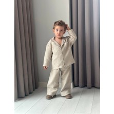Yiğit Butik Erkek Çocuk Müslin Gömlek Yaka Alt Üst Takım