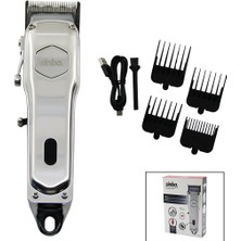 USB Şarjlı - Dijital Gösterge  Saç - Sakal Kesme Traş Makinesi  Çelik Gövde - Kollu Tarak