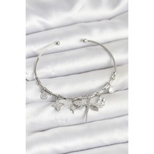 Similar Yusufçuk Charmlı Gümüş Renk Pirinç Kadın Bileklik - TJ-BB8046