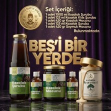 Giritli Metin Efendi Kış Seti 1000 ml Kozak Kozalak ŞURUBU,125 ml Kozak Kids ŞURUP,420 gr Kozak Kozalak MACUNU,125 ml Kozalak Kozalak Vakfı Şurubu ve 420 gr Kastamonu Soymuk Özlü Macun