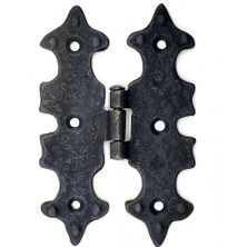 Aesco Eco Lounge Antika Tarz Dekoratif Pirinç Lale Menteşe - 104X77 Mm, Oksit