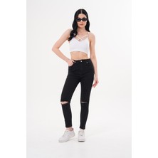 Kadın Bol Paça Kot Pantolon