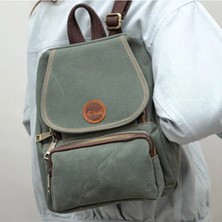 Gillario Design 04 Kanvas Kumaş - Deri Kadın Sırt Çantası