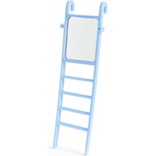 Papağanhane Mavi Aynalı Muhabbet Kuşu Merdiveni | Kafes Için Tırmanma Oyuncağı & Ayna Eğlencesi