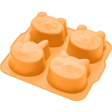 Moki Silikon Muffin Kek Kalıbı Candle Turuncu