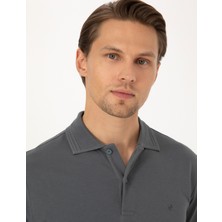 Pierre Cardin Erkek Antrasit Slim Fit Basic Tişört 50325323-VR006
