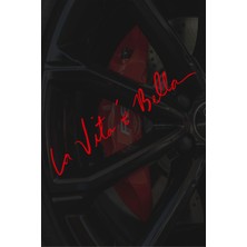 Quart Aksesuar 20 x 4 cm Hayat Güzeldir La Vita E Bella Motor Araba Sticker Oto Sticker