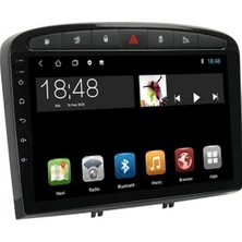 Navi2Go Peugeot 308 Siyah 2007-2014 6gb Ram 128GB Hafıza 8 Çekirdek Carplay Android Multimedya