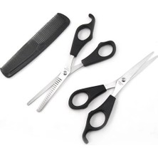 K-Yonlineticaret Kuaför Seti Saç Kesme ve Inceltme Makası Tarak Hediye 3lü Set