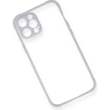 Najmaddin Newface Iphone 12 Pro Max Kılıf Miami Şeffaf Silikon - Lila