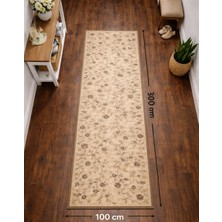 Padişah Halı Taç Serisi %100 Akrilik 100 x 300 Bej