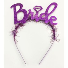 Similar Mor Renk Bekarlığa Veda Italik Yazı Alyanslı Bride Taç