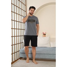 Seboteks %100 Pamuklu Kısa Kollu Cepli Erkek Şortlu Pijama Takımı 2015
