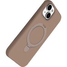 Najmaddin Newface Apple Iphone 14 Regal Magsafe Standlı Kapak - Çöl Titanyum