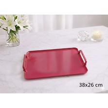 Zucci Home Aurora  Plastik Servis Tepsisi –aurora Berry |  Dayanıklı Plastik Sunum Tepsisi |  38X26 cm
