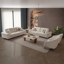 Edsy Home Armada 3+3+1+1 Koltuk Takımı Krem