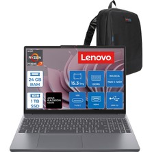 Lenovo Ideapad Slim 3 15ARP10 Amd Ryzen™ 7 7735HS 24GB Ddr5 1tb SSD Radeon™ 680M Graphics 15.3" Wuxga (1920X1200) IPS 300NITS Freedos Taşınabilir Bilgisayar 83K70098TRF08+ZETTAÇANTA