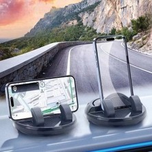 Aesco Yumurcak Shop® Numaratörlü Güçlü Yapışkanlı 360 Derece Dönebilen Su Geçirmez Araç Içi Telefon Tutucu Plastik Aparat