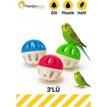 Papağanhane Muhabbet Kuşu Zilli Top 3’lü – Renkli, Dayanıklı Plastik Eğlence ve Aktivite Oyuncağı