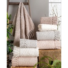 Hazangülü Collection Buldan Üretimi Çeyizlik Lüks Jakarlı Merlin 4'lü El/yüz Havlusu I 50X90
