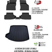 Elorcar A3 Sedan 2013 - 2020 3D Bagaj Havuzu - 4.5d Paspas Srti