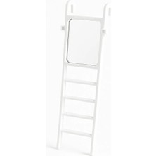 Papağanhane Beyaz Aynalı Muhabbet Kuşu Merdiveni | 4 Basamaklı Kafes Merdiveni ve Ayna Oyuncağı