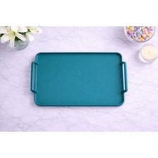 Zucci Home Aurora  Plastik Servis Tepsisi –aurora Eucalyptus |  Dayanıklı Plastik Sunum Tepsisi |  38X26 cm
