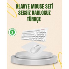 Aesco Kablosuz Klavye ve Mouse Seti - Ergonomik Tasarım, Sessiz Kullanım, Geniş Uyumluluk
