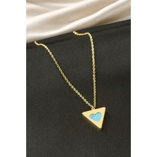 Bijuteri Net Üçgen Sedef Çelik Kolye