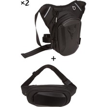 Newish Unısex Motorcu Omuz Bel Bacak Çantası ve Çapraz Bel Çantası - NEW367