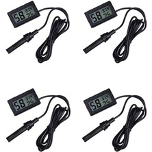 Aesco 4 Adet Dijital Ekran Sıcaklık ve Nem Ölçer - Termometre Higrometre Kuluçka