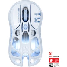 Gravastar Mercury M1 Pro Rgb 26.000 Dpı Optik Gaming Mouse, Kablosuz, Magnezyum Alaşımlı, Programlanabilir 5 Tuşlu, Ice Blue