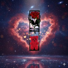 Generic Saraçoğlu Store Kişiye Özel Tasarımlı Gül ve Ayıcık - Anlamlı Hediye Seti