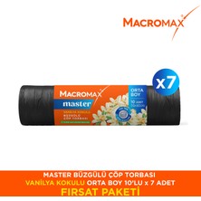 Macromax Master Büzgülü Vanilya Kokulu Çöp Torbası Orta Boy 10’lu X7