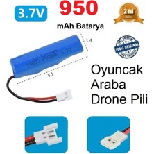 Day 950 Mah Beyaz Soket Li-On 3.7V Soket Drone Pili Oyuncak Araba Pili 14500