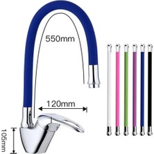 Aesco Mix Kuğu Mutfak Evye Bataryası Renkli Oynar Başlıklı Mavi