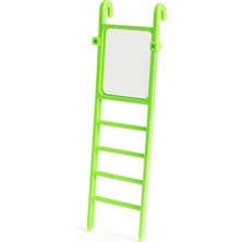 Papağanhane Yeşil Aynalı Muhabbet Kuşu Merdiveni | Kafes Için Tırmanma Oyuncağı ve Eğitim Aksesuarı