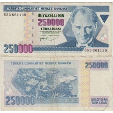 Banknoting 7. Emisyon 3. Tertip 250.000 Lira G53 Çok Temiz.