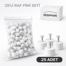 DESIPHON Çivili Raf Pimi Beyaz 25 Adet | Dolap ve Raf Sabitleme Pimi Dayanıklı Plastik Raf Destek Aparatı Çivili Raf Pimi Beyaz 25 Adet | Dolap ve Raf Sabitleme Pimi Dayanıklı Plastik Raf Destek Aparatı