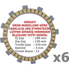 Sevgent Cf Moto SR250 Debriyaj Balatası 6 Lı 12T 100-120-134 mm