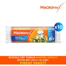 Macromax Büzgülü Çöp Torbası Büyük Boy Hanımeli 20’li X10