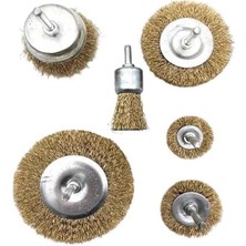 Shoplet 6'lı Pimli Tel Fırça Seti Pas Yağ Kir Boya Yapışkan Çözücü