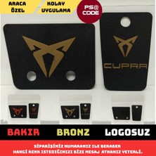 PSA Code Cupra Formentor & Leon Bardaklık Kapağı ve Şarj Bölmesi Kapağı Set Bronz-Bakır-Logosuz