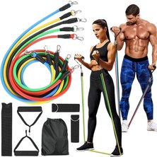 Aesco Full Body Antrenman Için Kapı Arkası Spor Bandı ve Aksesuar Seti